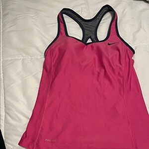 Nike Fuchsia and Black Athletic Tank